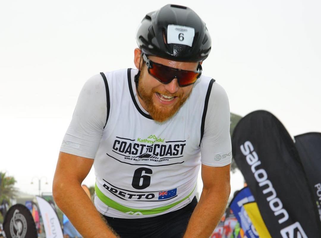 james pretto at coast to coast finish